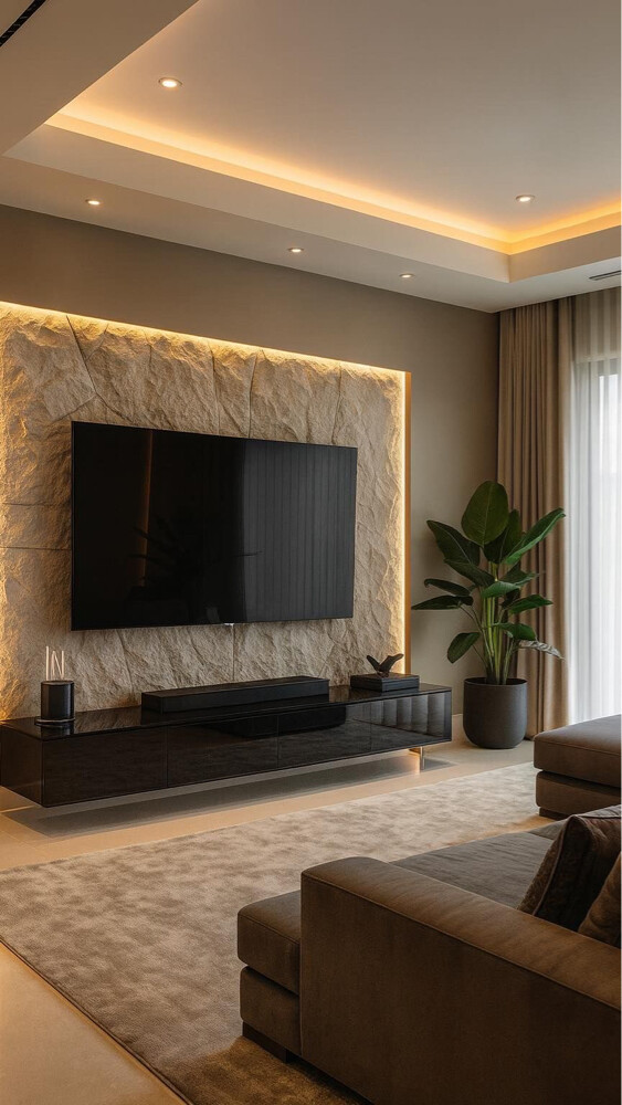 Modern Television Wall Design.  - 3