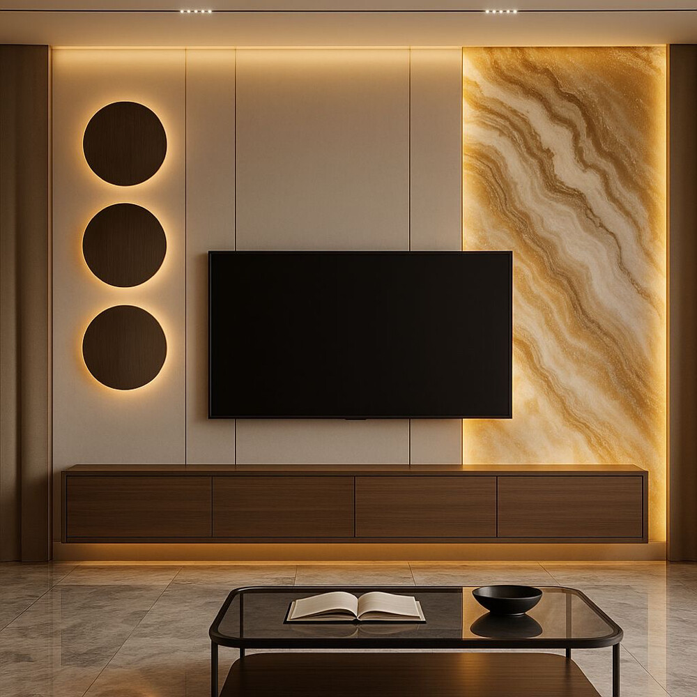 Modern Television Wall Design.  - 1