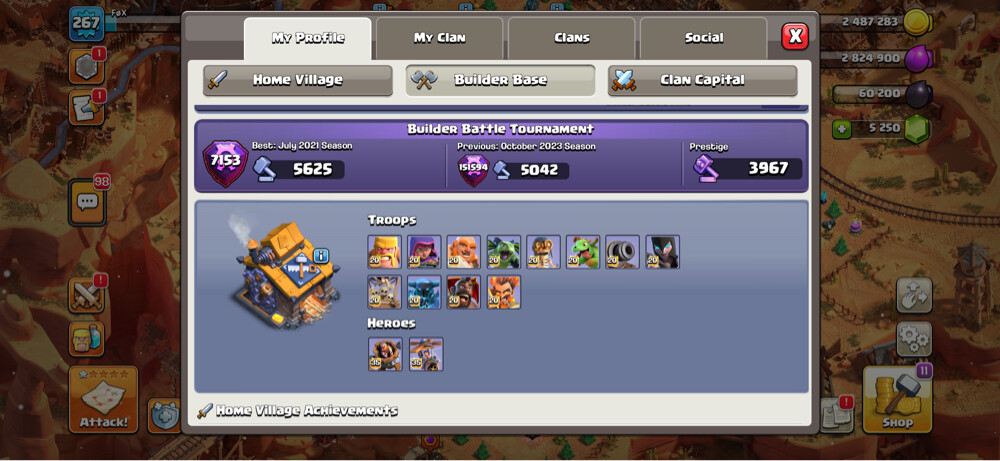TH 17 almost max account - 8