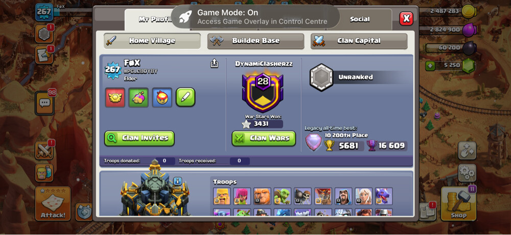 TH 17 almost max account - 4