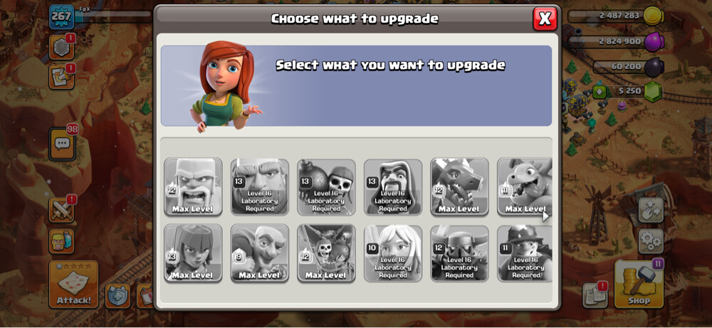 TH 17 almost max account - 6