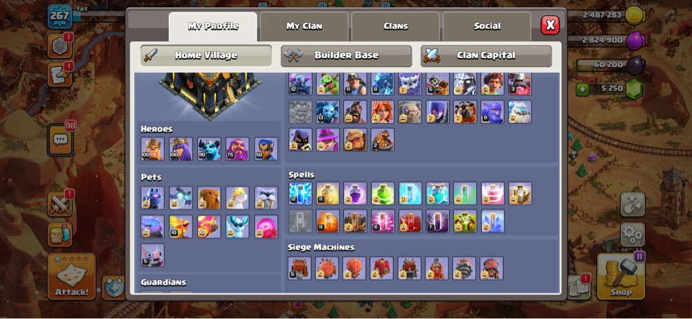 TH 17 almost max account - 7