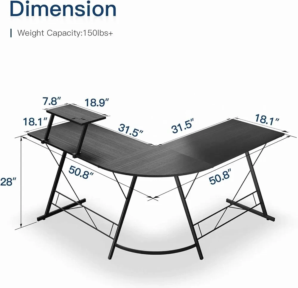 L-Shaped Gaming & Computer table - 3