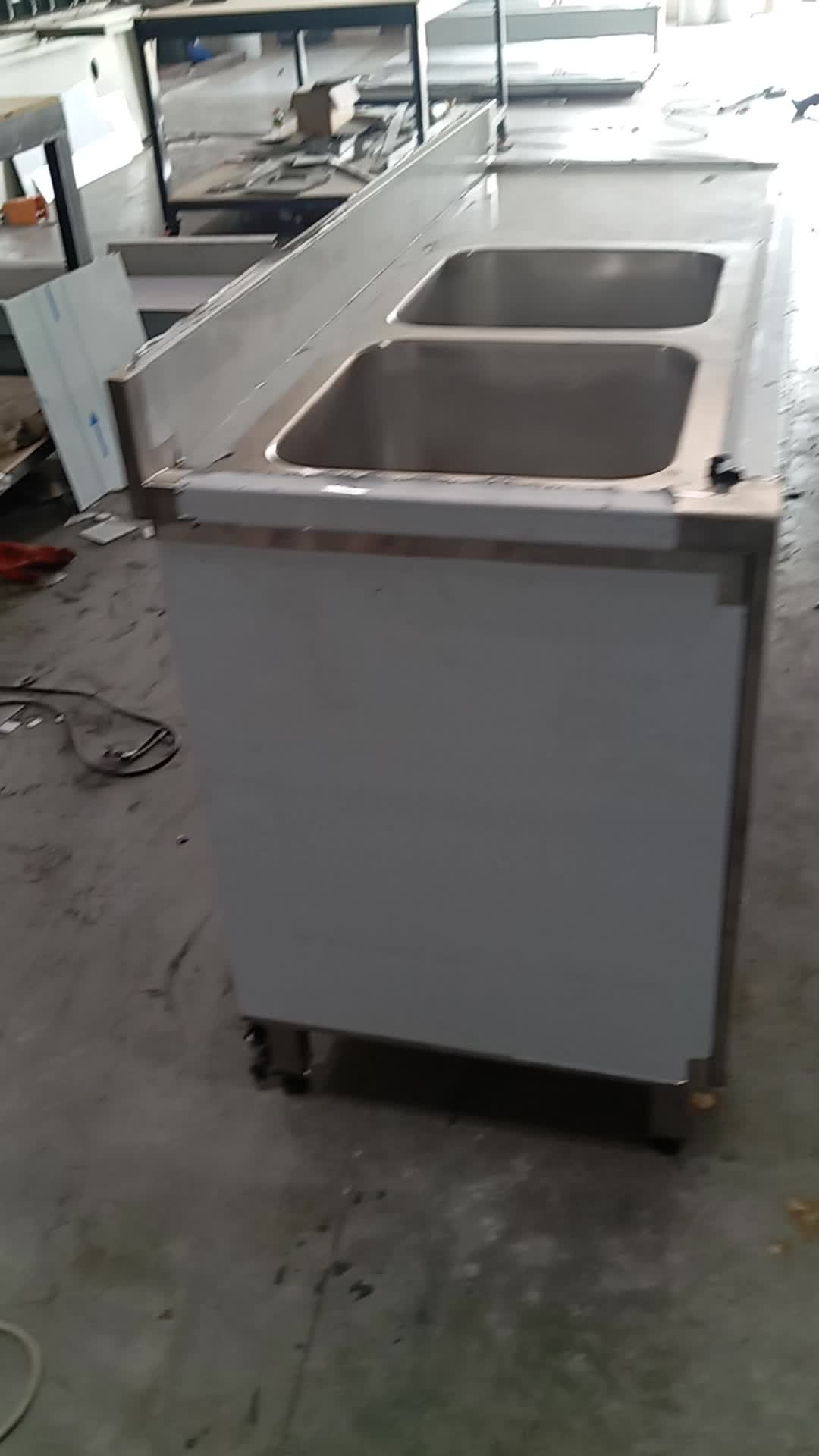 New SS 2 Bowl Sink Cabinet. - 7