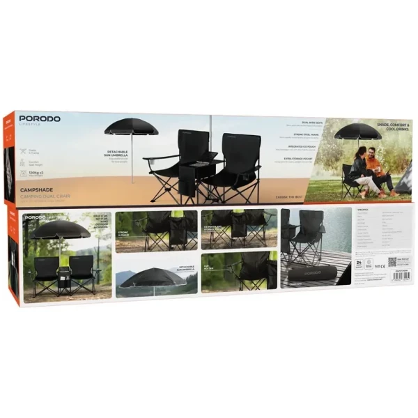 Porodo Lifestyle Campshade Chair - 5