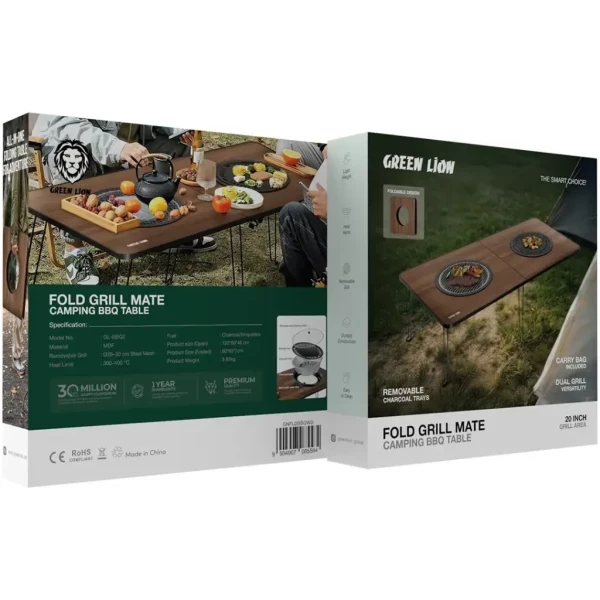 Green Lion Fold Grill Mate Table - 4