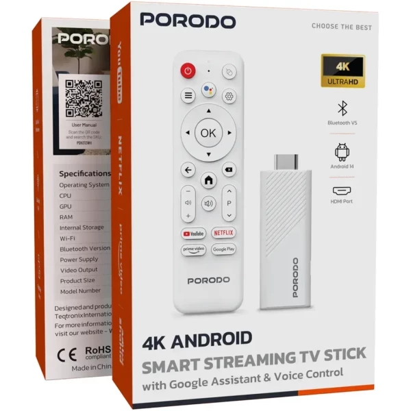 Porodo 4k Android Smart Streaming - 2