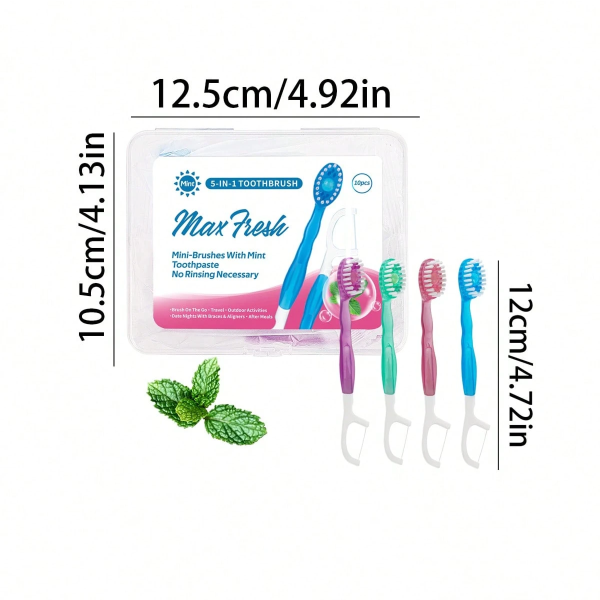 Max Fresh 5-in-1 Mini Toothbrush - 3