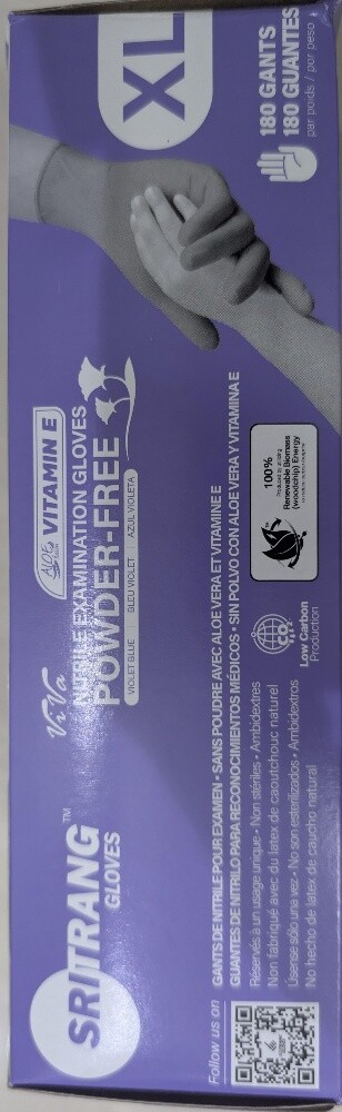 SriTrang AloeTouch Nitrile Gloves - 5