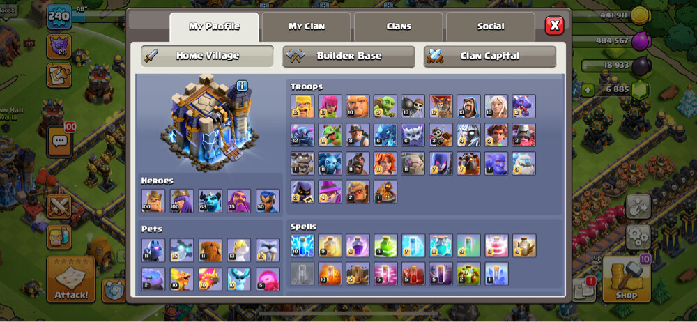Clash Royal+Clash of clans Acc - 18
