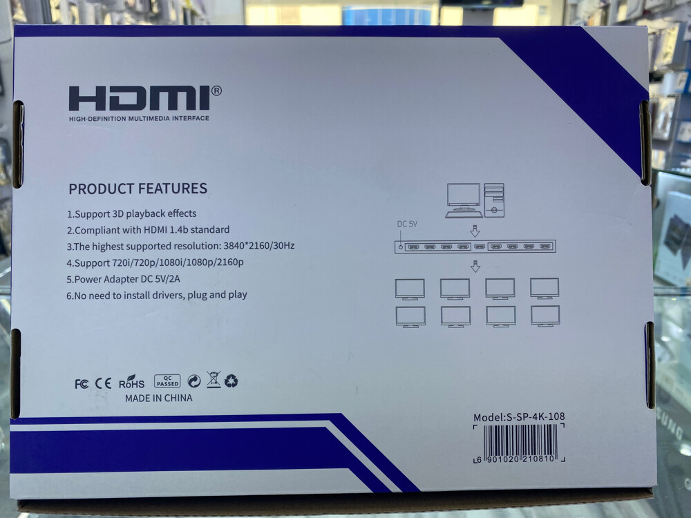 HDMI  SPLITTER 1 In 8 Out 4K - 2