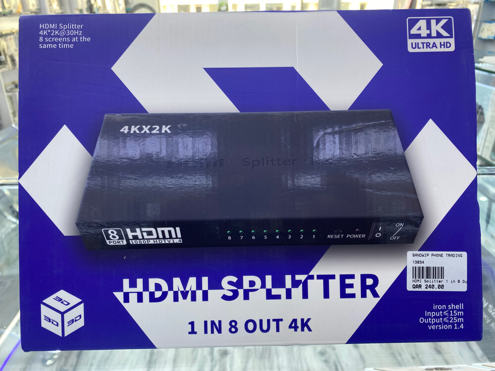 HDMI  SPLITTER 1 In 8 Out 4K - 1