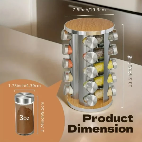 Rotating Seasoning Rack 20 Jars - 2