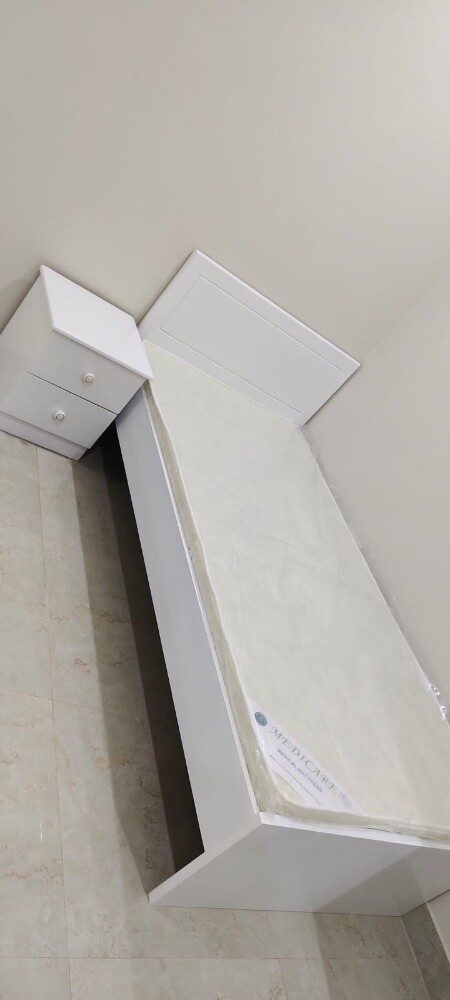 New Single Bed ,Mattress, Cabinet - 2