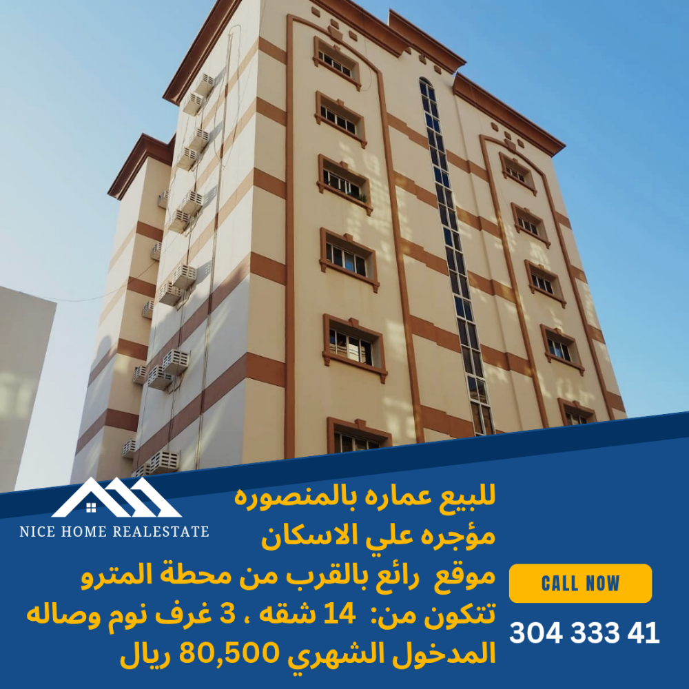 للبيع عمارة مؤجره اسكان حكومي - 1