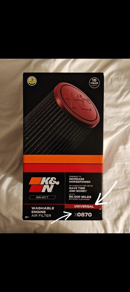 K&N cold air filter - 1