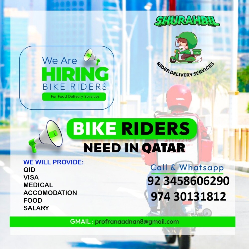 We Are Hiring Bike Riders - 1