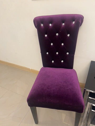 home center purple chair set - 3
