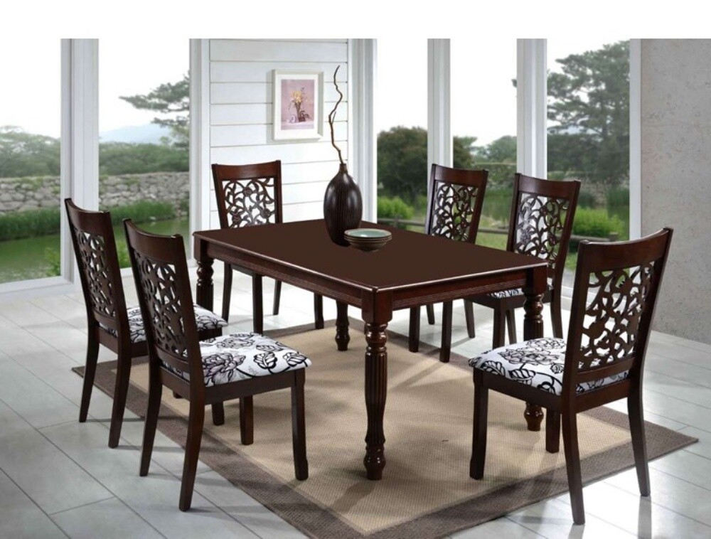 Dining Table Set with 6 Chairs - 4