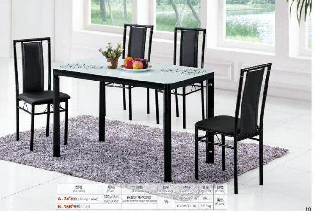 Dining Table Set with 6 Chairs - 2