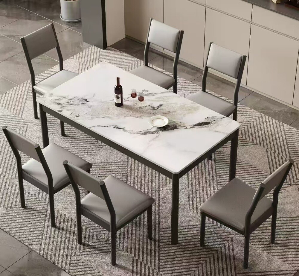 Dining Table Set with 6 Chairs - 1