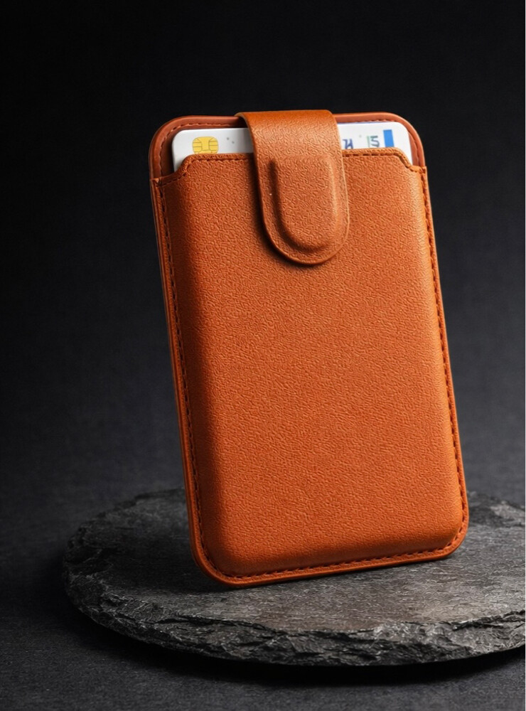 Slim Magnetic Faux Leather Wallet - 4