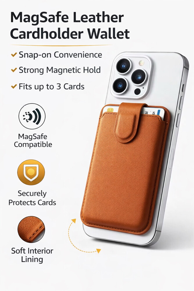 Slim Magnetic Faux Leather Wallet - 2