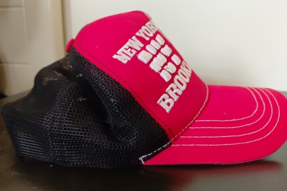 NY red and black hat for men - 4