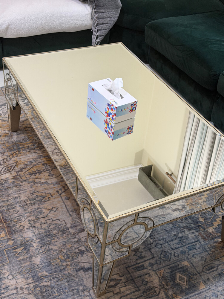 mirror table with drawer - 6