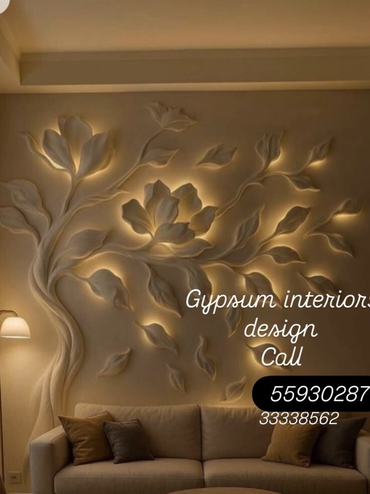 Gypsum interior design and flaur  - 1