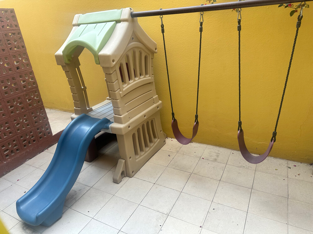 outdoor swing & sliding for kids - 1