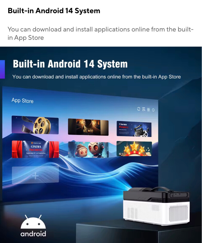 Megcubic 8K Android Projector New - 8