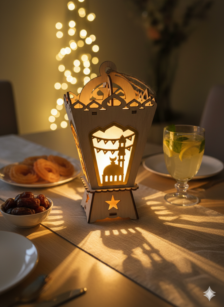 Ramadan Wooden Lantern - 1