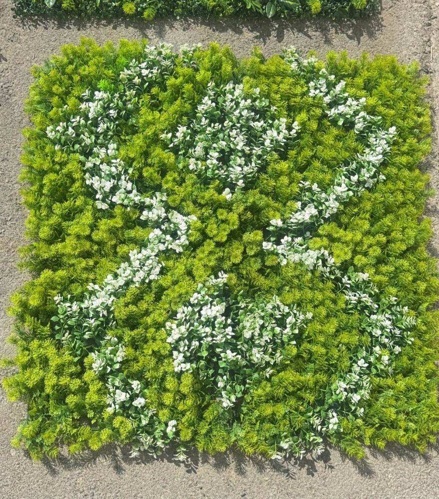 Green grass green tartan rug - 6