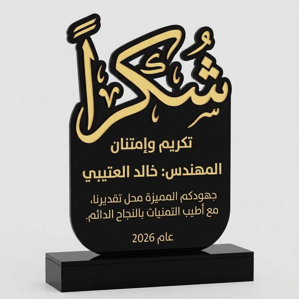 دروع شكر وتهنئة اكريلك - 1