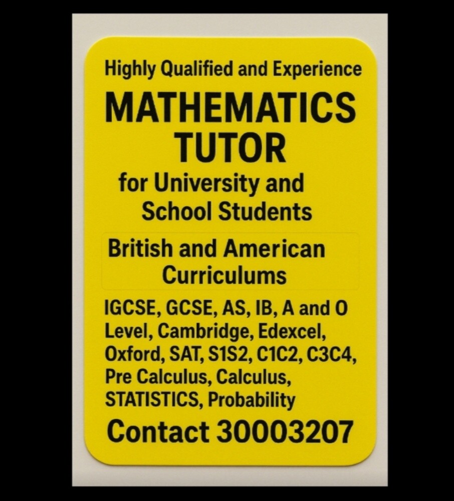 Stats,MATH Tutor British American - 1