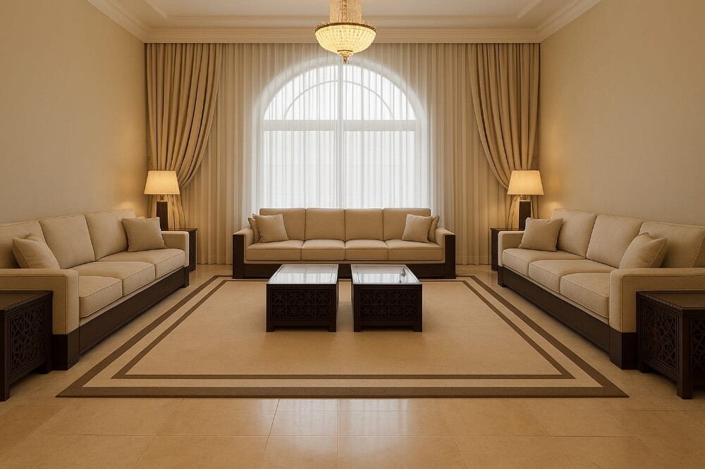 curtains sofa carpet parquet - 15