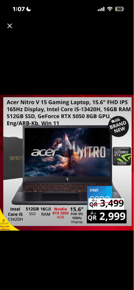 acer nitro v15 - 1