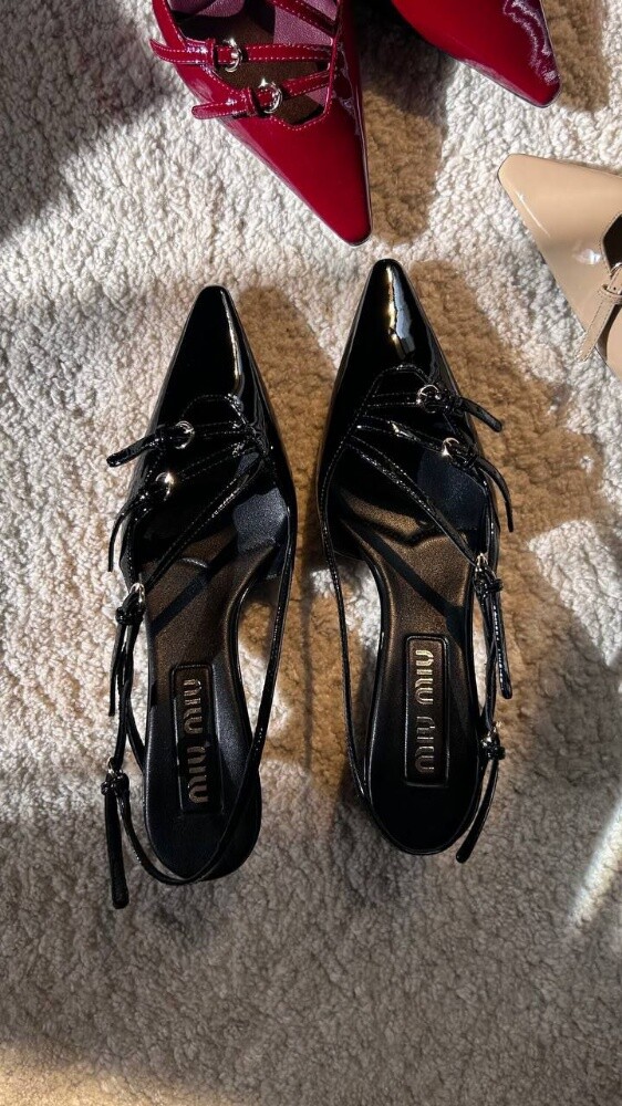 Miu Miu Patent leather slingbacks - 3
