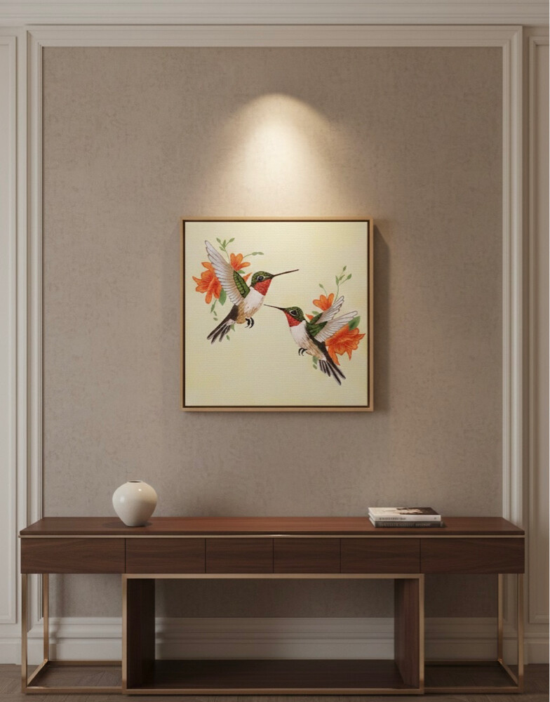Handmade Hummingbird Painting - 3