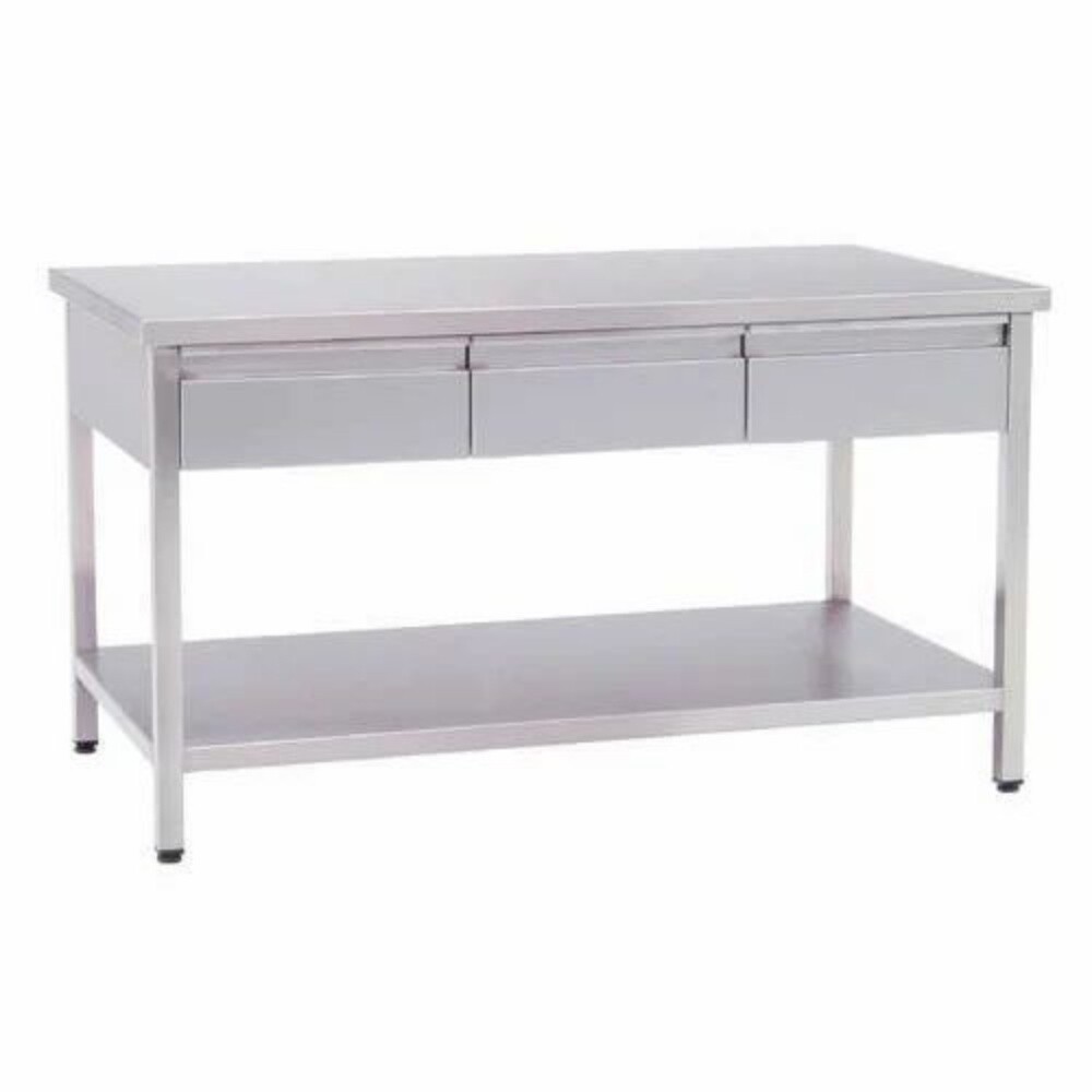 SS table with Drawers - 5