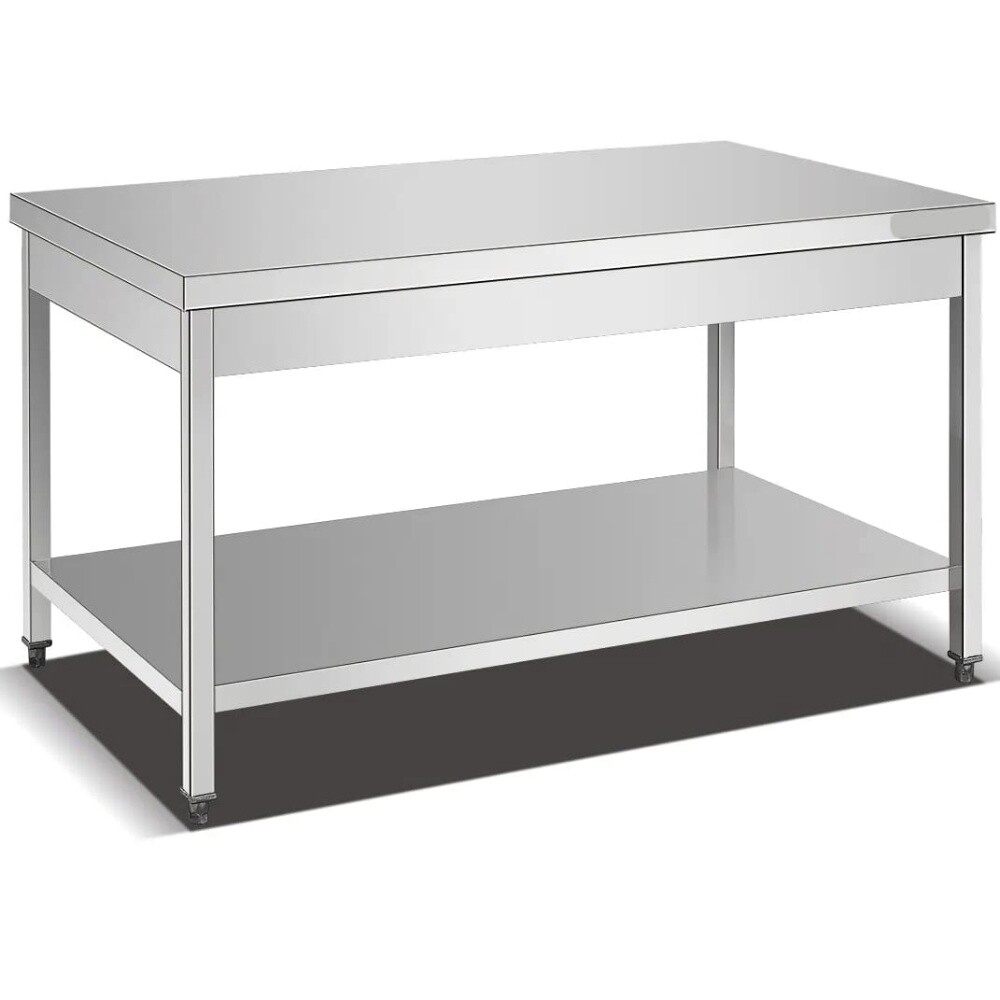 SS Table with Bottom shelf - 6