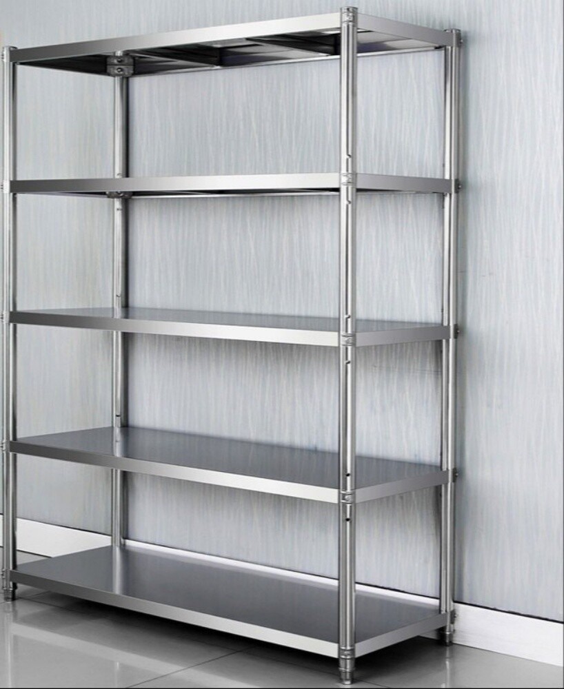 SS Stand with shelves per metre - 4