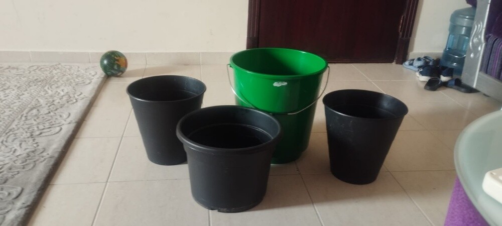 dust bin and 3 bucket - 2
