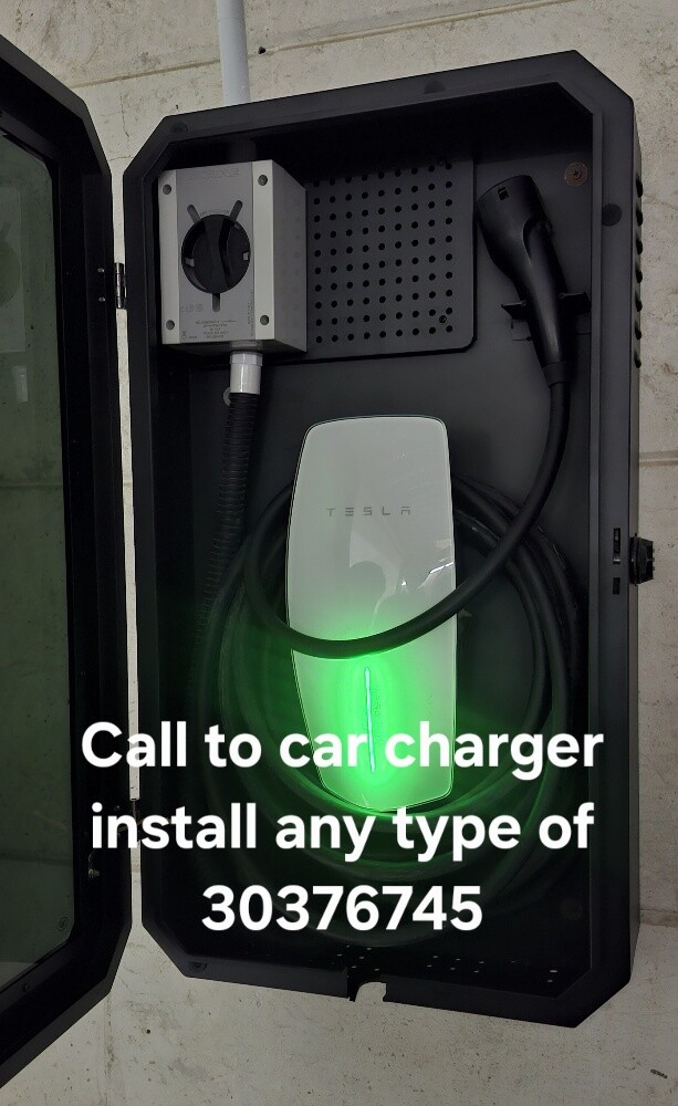 tesla car chargar installation - 3