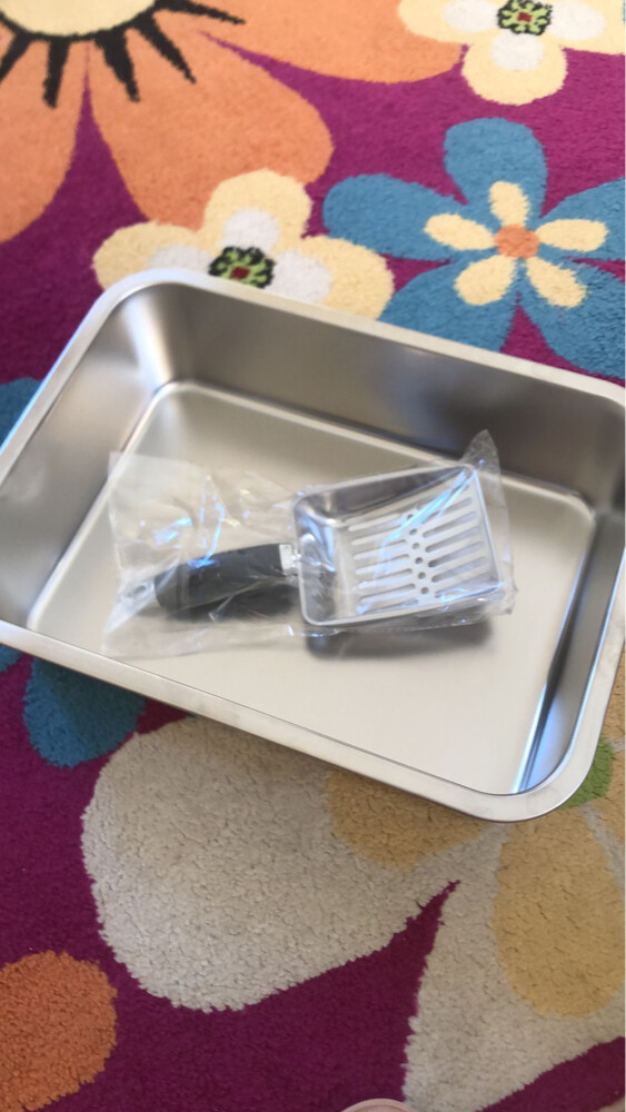 cat stainless steel litter box  - 1