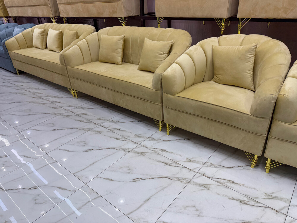 طقم كنب جديد جاهز للبيع - 5