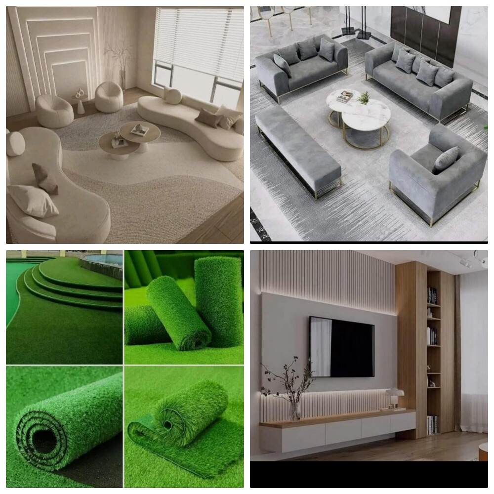 curtains sofa carpet parquet - 24