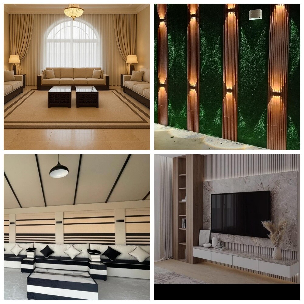 curtains sofa carpet parquet - 23
