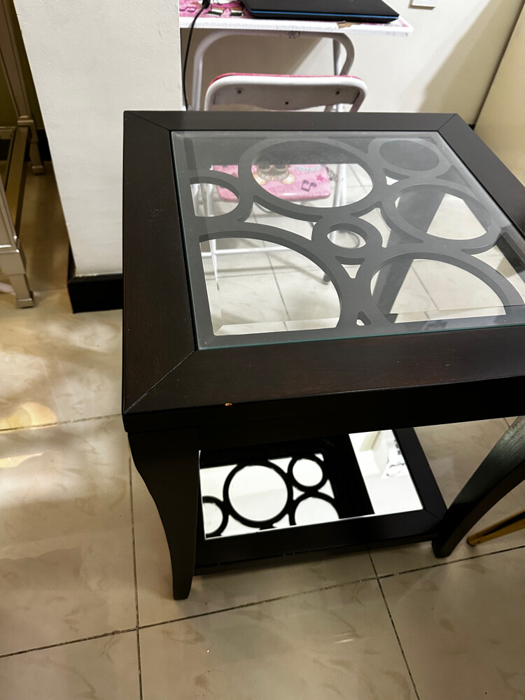 Glass coffee table + 2 side table - 2